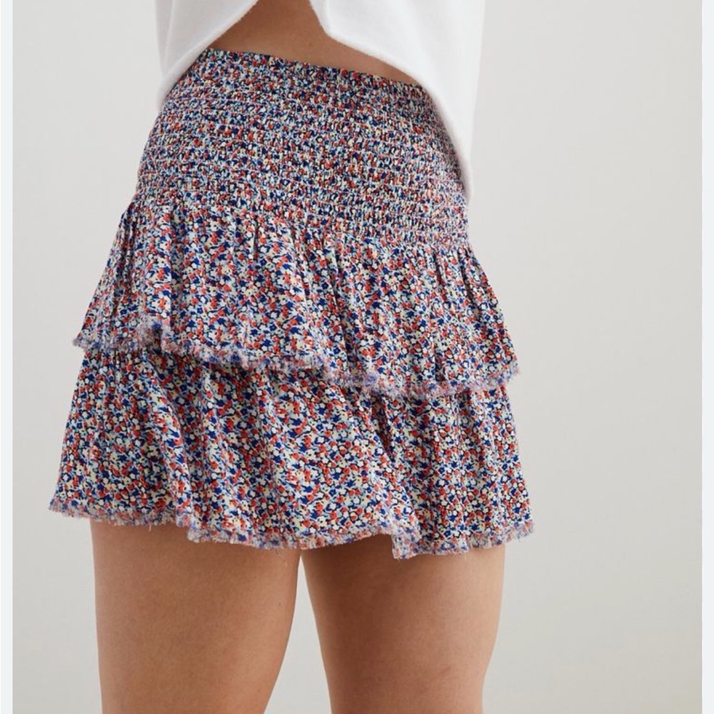 Aerie Floral Tiered Mini Skirt size m
